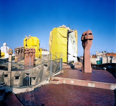 chronologie pedrera construction toit-terrasse