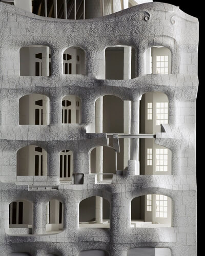 arquitectura pedrera maqueta casa mila