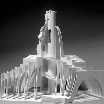 arquitetura pedrera maquete gaudi sótão